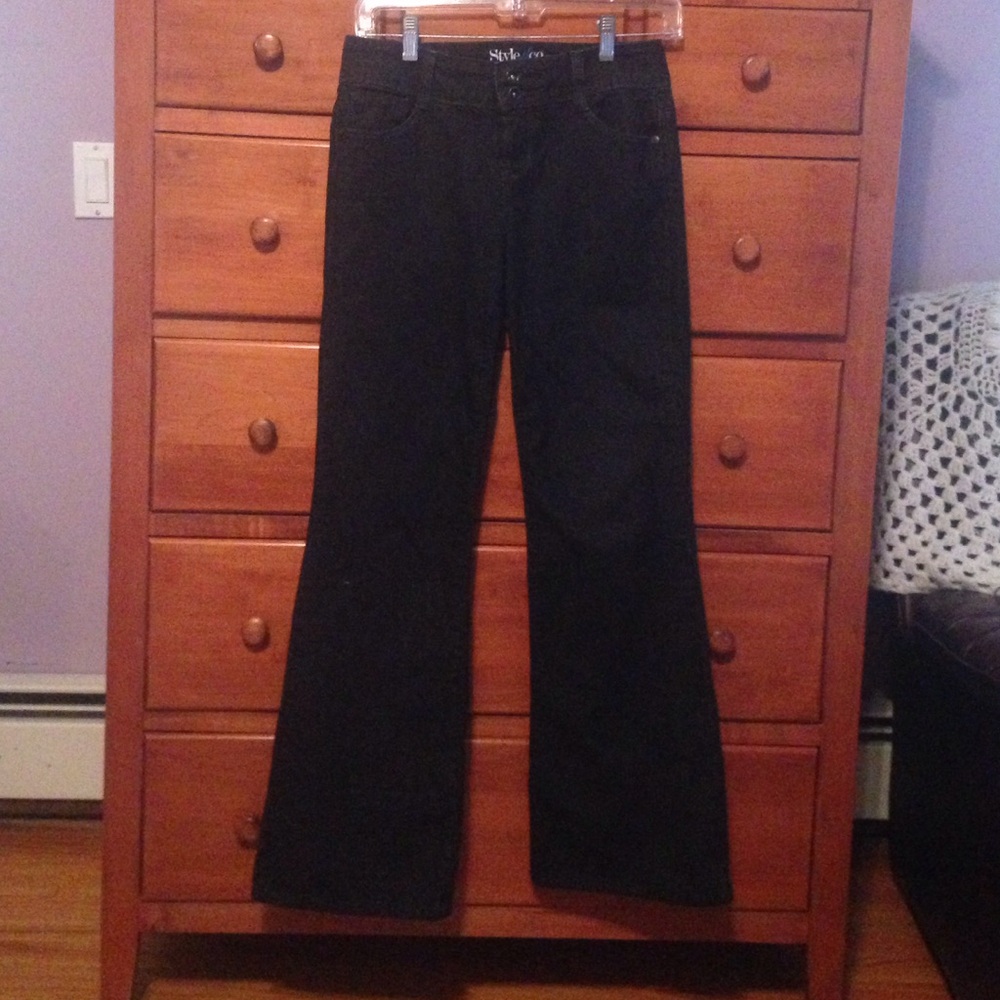 Style & Co sz 4P black flare jeans